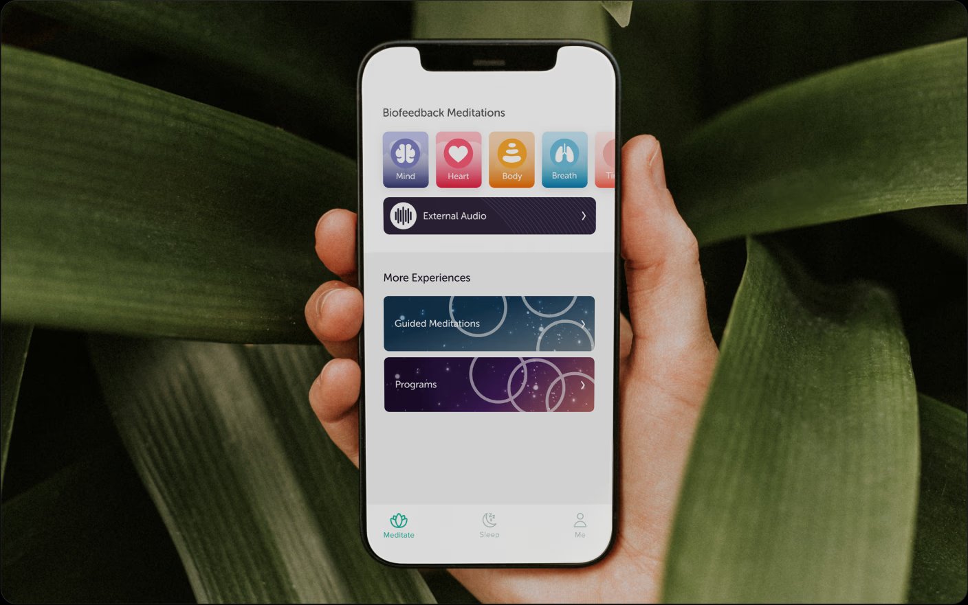 Biofeedback Meditations — v39 after redesign